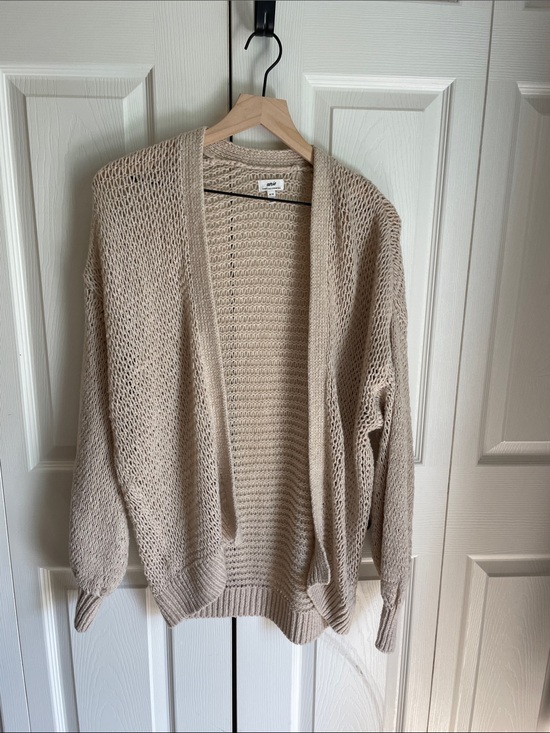 aerie Sweaters - aerie Open-Knit Beige Women's Cardigan
